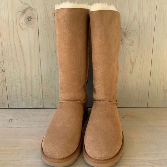 UGG BAILEY BOW TALL 2 CHESTNUT BOOTS WOMENS US 7 NIB - Picture 5 of 10